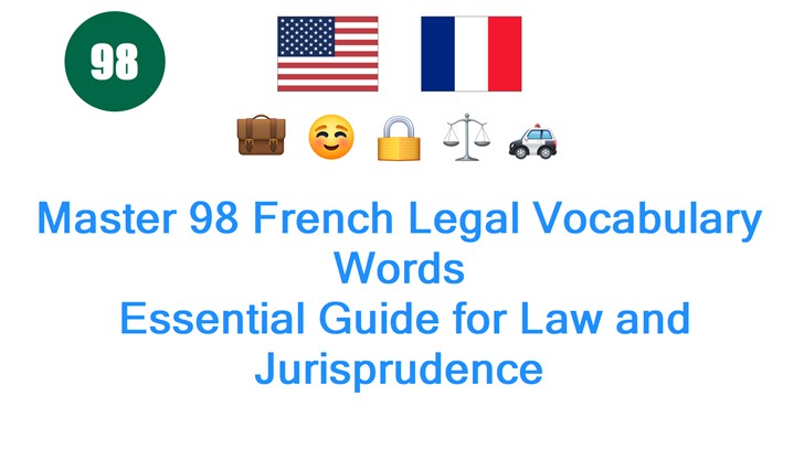 Master 98 French Legal Vocabulary Words: Essential Guide for Law and Jurisprudence
